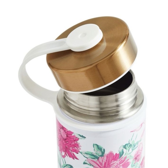 LoveShackFancy x Pottery Barn Teen Water Bottle In Pink Floral Ribbon 17 Oz - Picture 2 of 12